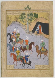 Der Araber tadelt seine Gäste, Illustration aus dem Haftawrang